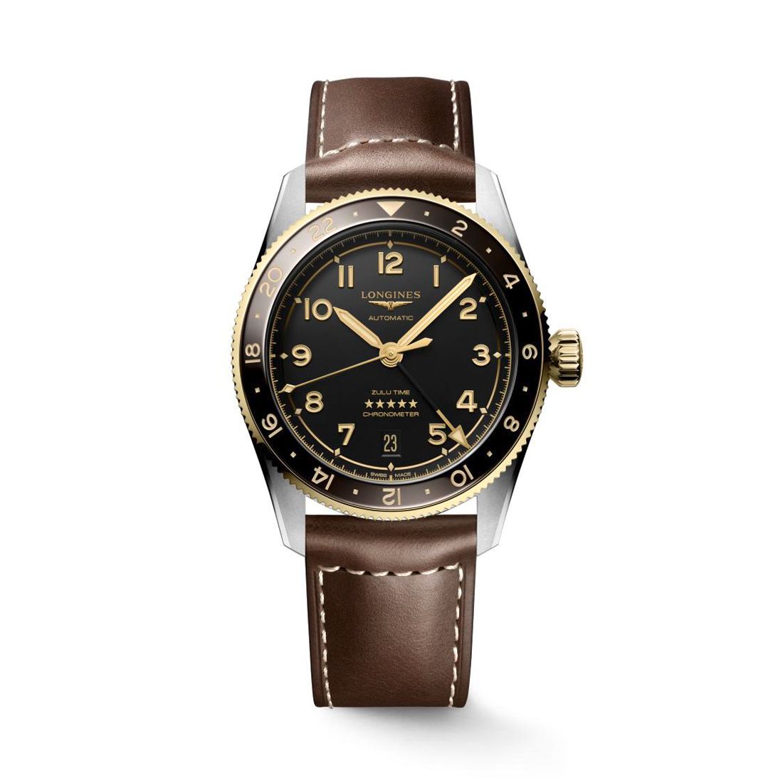 Al bijna een eeuw lang vergezelt Longines 's werelds grootste avonturiers in hun ontdekkingstochten te land, ter zee en in de lucht. De Longines Spirit-collectie brengt de pioniersgeest tot leven die deze buitengewone mannen en vrouwen dreef om zichzelf te overtreffen, nieuwe ambities na te streven en in het onmogelijke te geloven. Deze pilotenhorloges stralen een eigentijdse verfijning uit, gekenmerkt door strakke lijnen en verfijnde details. De Longines Spirit-horloges verbinden geschiedenis met innovatie en combineren de traditionele kenmerken van vliegeniershorloges met de modernste technologieën. Alle uurwerken zijn uitgerust met siliconen balansveren en zijn als chronometer gecertificeerd door de COSC.